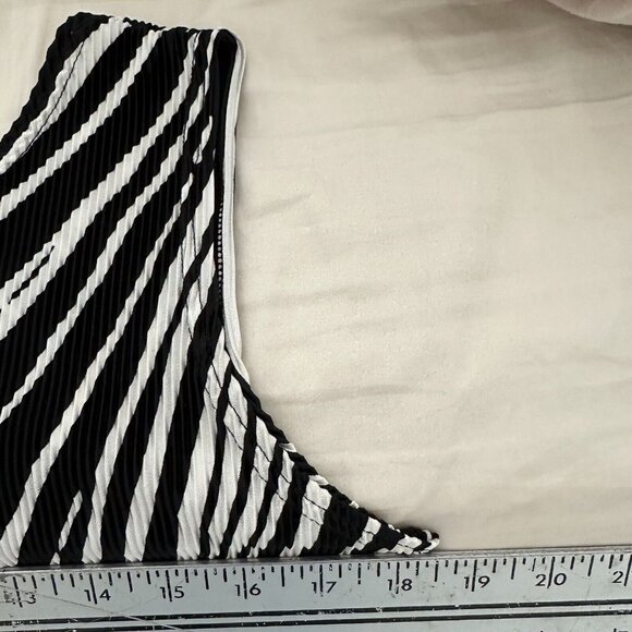 Plisse Medium Boxy Shift Dress Relaxed Fit Crinkle Stretch Accordion VTG 2000s - Picture 8 of 9